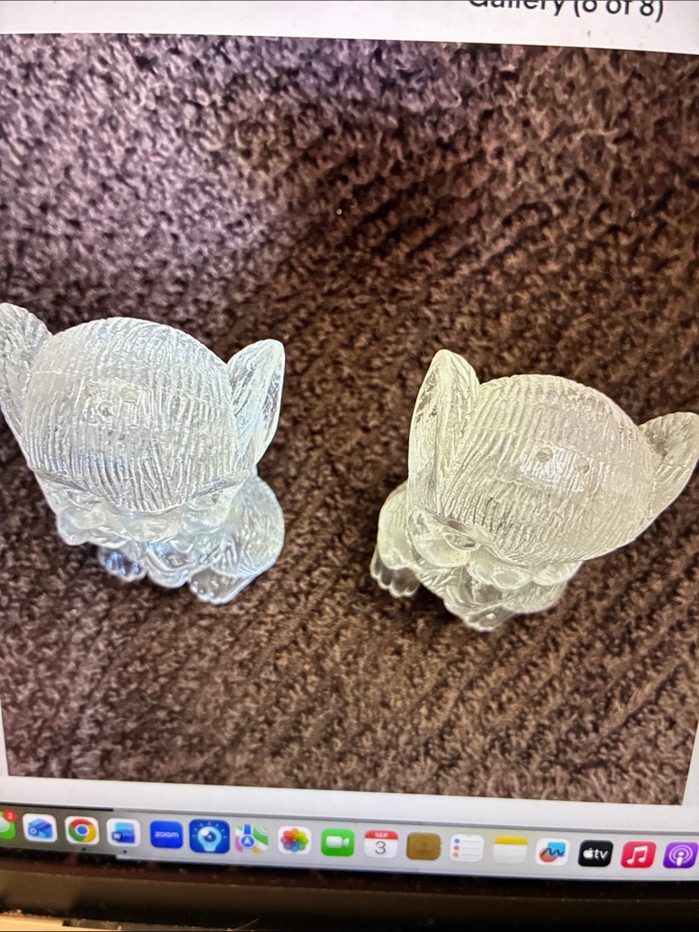 Vintage Clear Plastic Mouse Salt & Pepper Shakers Pair Anapomorphic - Picture 6 of 8